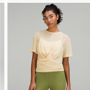Mesh lululemon workout top